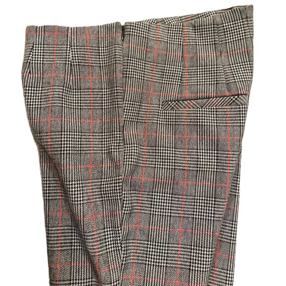 Free People Plaid Pants 0 Y2K Styling 90s Career Office Work Stretch Side Zip - Picture 5 of 8